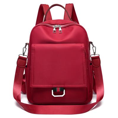 China Waterproof Oxford Mochilas Women Backpack Ladies Red Oxford Backpack Bag for sale