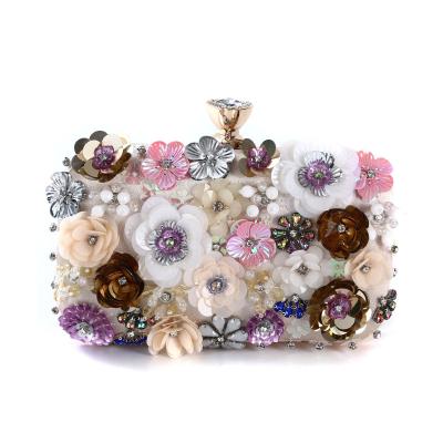 China High Quality Shoulder Handbags Clutch Bags Women Flower Evening Clutch Bag for sale