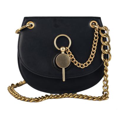 China High Quality Women Elegant Shoulder Bag Cross - Body Bag Black Chain Messenger Bag for sale