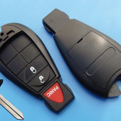 China Replace Car Key Remote Key Buttons Chry 2+1 Case FOB Cover With Flip Smart Key Blade for sale