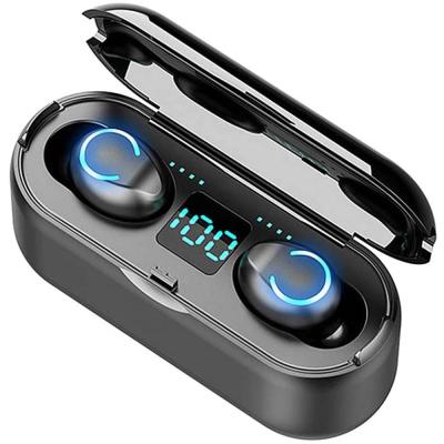 China High Fidelity Earbuds Stereo Waterproof LED Display Mini Earphones Music Headsets Wireless Headphones Audifonos Inalambricos F9 F9 TWS for sale