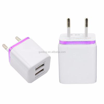 China Mobile Phone Tablet Top Selling MP3 GPS EU Home Travel Dual USB2 Port Dual USB Wall Charger Charging Adapter For IOS Android Cell Phones for sale