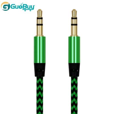 China Multimedia top sells 3.5mm Jack Auxiliary Audio Cable Nylon braided male to AUX cord. masculine for sale