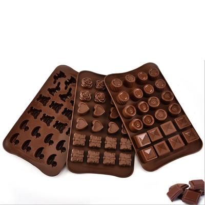 China Amazon Sustainable Hot Sale Different Designs Silicone Customized Chocolate Molds For DIY for sale