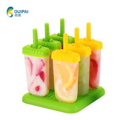 China 2020 Viable NEW Reusable Popsicle Maker Set of 6 Ice Cream Molds for sale