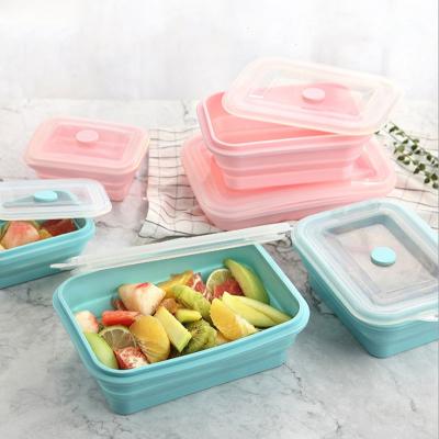 China Collapsible Collapsible Rubber Collapsible Collapsible Storage Silicone Containers Food Bowl for sale