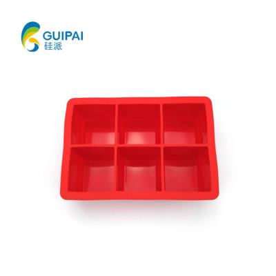 China Reusable Rubber Ball Rectangle Food Grade Maker Silicone Whiskey Mold Ice Cube Tray Bar Kitchen Stocked for sale