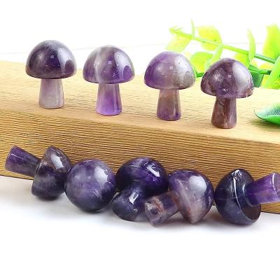 China Decoration natural stone mushroom small, crystal ornaments, wholesale healing mushroom crystal small for sale