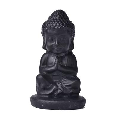 China Wholesale three-dimensional obsidian sculpture of Maitreya Buddha decoration, car home decoration for sale