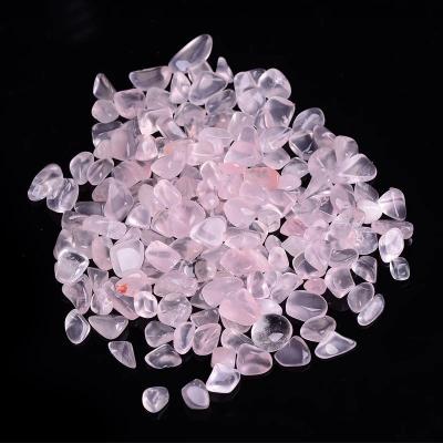 China Folk Art Rose Quartz Chips Energy Stone, Rose Quartz Healing Degaussing Stone Wholesale for sale