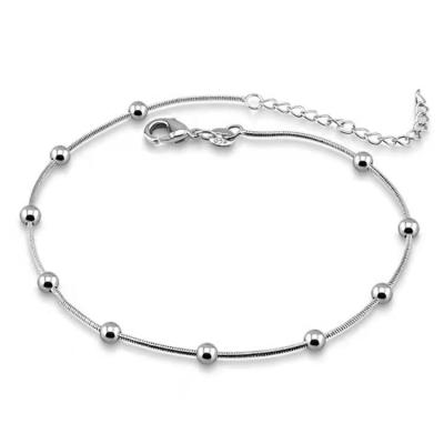 China Wholesale 925 Hot Selling New Arrival Ball Bracelet Women's Sterling Silver Custom Charm Bracelet for sale