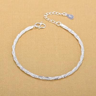 China FASHIONABLE Women Wholesale Good Quality Silver Bracelets Fashion Chain Bracelets 925 Thin Bracelet for sale