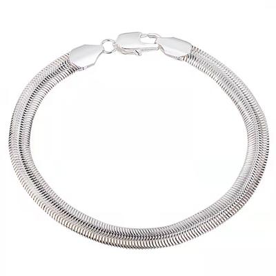 China Trendy Fashion 925 Sterling Silver Snake Chain Bracelet for Women Wholesale Silver Jewelry for sale