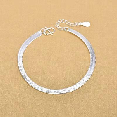 China TRENDY 925 Sterling Silver Italian Snake Chain Bracelet for Women Men Teen Girls, Charm Bracelet for sale