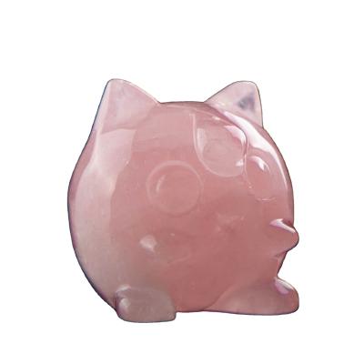 China Decoration Jigglypuff Decoration Rose Quartz Carving , Decoration Office Wholesale for sale