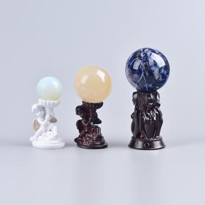 China Decoration Angel Goddess Crystal Ball Resin Base, Carving Crafts Decoration Wholesale for sale