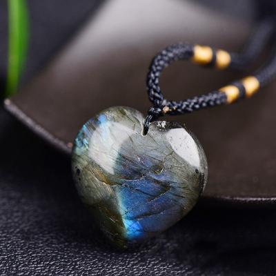 China Feldspar natural moonlight decoration pull love stone pendant, crystal semi-precious stone wholesale for sale