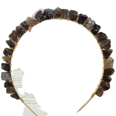 China Natural crystal transparent hollow decoration moon accessories hair band, jewelry wholesale multicolor line for sale