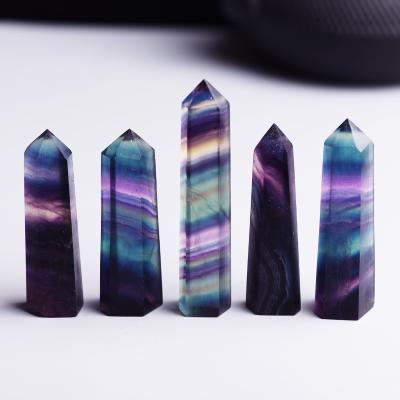 China Decoration fluorite pillar manufacturers direct sales, healing crystal wholesale for sale