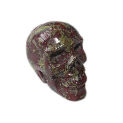 China Feng Shui Display Hand-Carved Semi-Gemstone Ghost Head Healing Skull Crystal Craft Display Decoration for sale