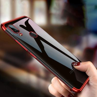 China Soft TPU Protective Laser Plating Clear Case Phone Case For Redmi Note 7 Clear Transparent Bumper Silicone Shockproof Plating TPU Case For Xiaomi Redmi Note 7 Case for sale