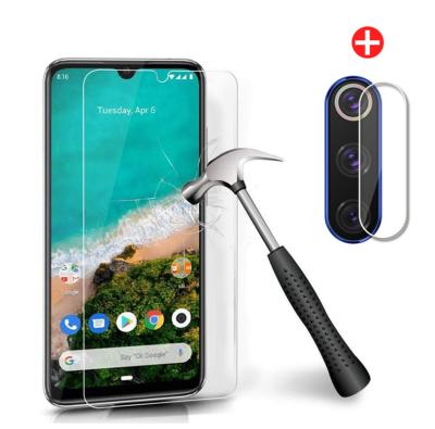 China 2020 new come soft glass flim 2 in 1 tempered glass for Xiaomi MI A3 screen protector protective glass on for MI A3 camera lens film set for sale