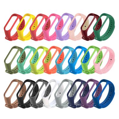 China Silicone For MI Sport Wristband 5 Hot Sales Silicone Strap For Xiaomi MI Band 5 Wristband Replacement 4 3 Color TPU Strap For MiBand 5 4 3 for sale