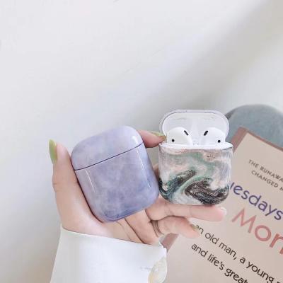 China For Airpods Case Designer Luxury Marble Hard Earphone Case Cover Device Accessories For Airpods Case for sale