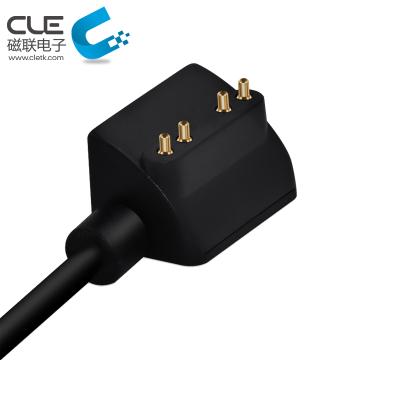 China 4 Pin Pogo Connector Power Cable Portable Magnetic DC Power Cable Connectors for sale