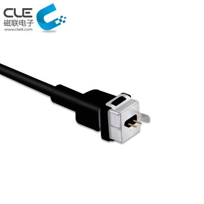 China 2 Pin Male And Female Magnetic Connector Circularr Electric Charger Cable for sale