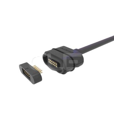 China Electronic 12 Pin Magnetic Pogo Pin Charging Connector for sale