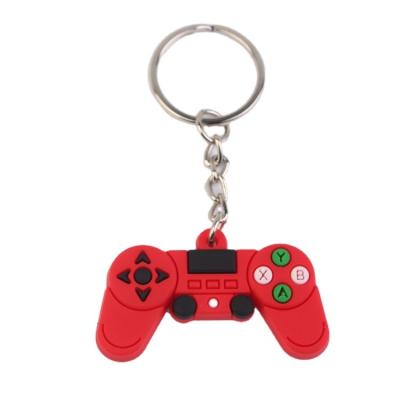 China Newcomer simulation PVC car key chain game keychains handle creative gamepad friend keychain controller promotion gift for sale