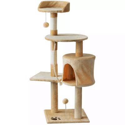 China Wooden Rainbow Luxury Exterior Viable Other Product Cat Tree Tower Accessories Furniture Cat Cages Dog Beds Pet Rooms for sale