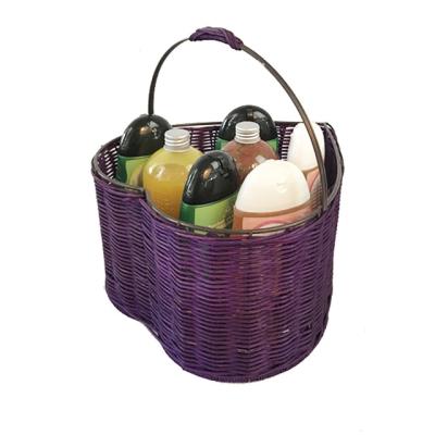 China Sustainable Plant Outlet Picnic Fruit Set Basket Heart Shape Hand - Woven Rattan Storage Basket for sale