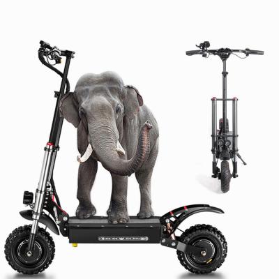 China High Power Unisex Off Road 11 Wide Wheel 6000w Folding Electric Scooter With Seat for sale