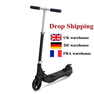 China Child Drop Boat Europe Warehouse 5inch Folding 2 Wheel Solid Tire E Scooter For Kids for sale