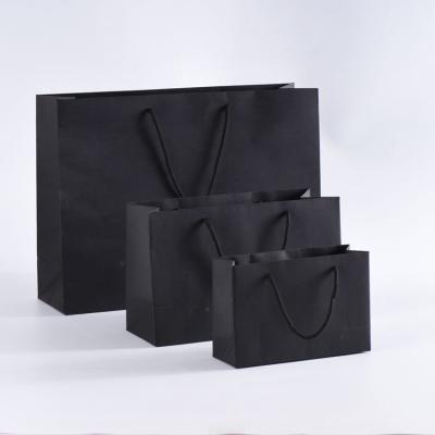 China High Grade Recyclable Hot Selling Black Single Paper Shopping Bag , Paper Bag Custom Print for sale