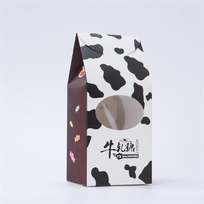 China Beautiful Recyclable Unique Self-adhesive Self-adhesive Fancy Bag OEM Window Seal Sugar Nougat Food Candy Paper Bag for sale