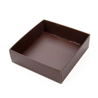 China Recyclable Eco Friendly Biodegradable Box Packaging Brown Kraft Paper Case Chololate Paper Box Bottom Store for sale