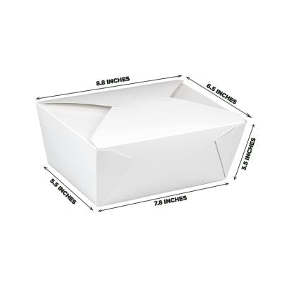 China Recyclable Biodegradable Foldable Take Out Paper Takeout Box Container for sale