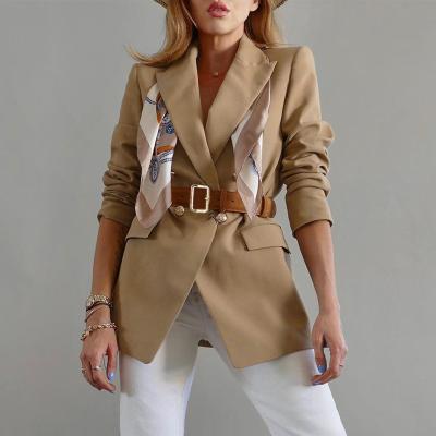 China Wholesale Breathable Ready To Ship New Fashion Women Blazers Womens Blazers Femenin Double Breasted Suits And Tuxedo Office Wear Suit for sale