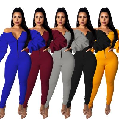 China 2021 Autumn Hot Selling High Quality Anti-pilling Women's Strapless Rompers Zipper Cotton Pencil Panties And One Piece Overalls Rompers For Girls for sale