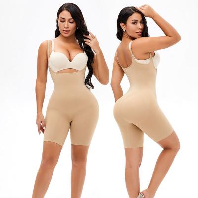 China Wholesale Custom Antibacterial Plus Size Strap Recovery Jumpsuit Tummy Control Underwear Adjustable Seamless Body Shapers for sale