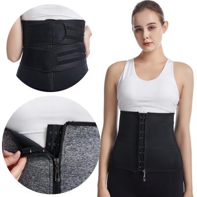 China Breathable Custom Logo Printing Tummy Control Slimming Waist Trainer Weight Loss Waist Shaper Trimmer For Women for sale