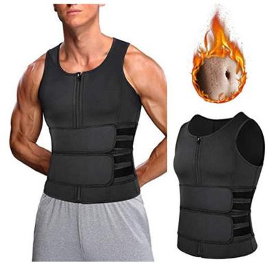 China Wholesale QUICK DRY Body Shaper Warm Trap Latex Waist Trainer Vest Weight Loss Sauna Suit Hot Sweat Vest For Men for sale