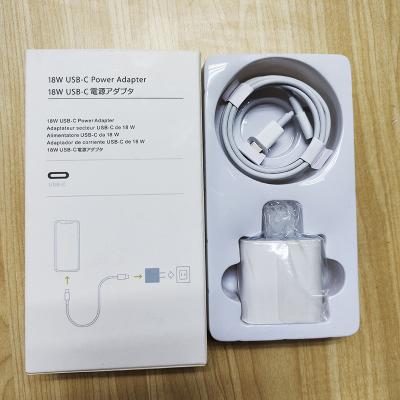 China Original Mobile Phone USB-C QC3.0 18W 20W PD Wall Travel Charger Kit EU UK US Plug Charger With Cable For iPhone 13 Fast Charging for sale