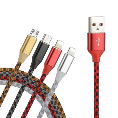 China OEM MP3/MP4 Player Manufacturer Nylon Braided Micro USB Cable Fast Charging Type C Data Cable for sale