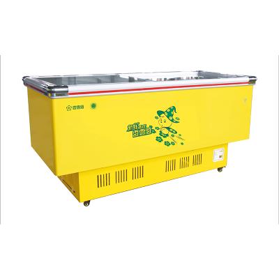 China High Quality Factory Price Whosale Commercial Island Freezer Supermarket SD-450 Snowsea Single-temperature Glass Door Display Freezer for sale