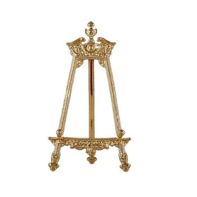 China Large Decorative Brass Kitchen Turntable Stand Picture Easel for sale