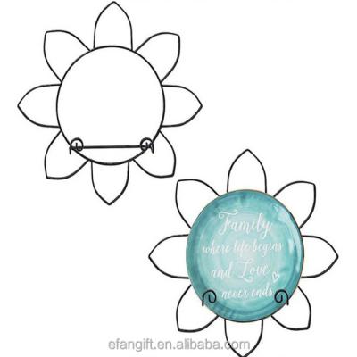 China Display Products Metal Sunflower Shape Wall Mount Plate Hangers for sale